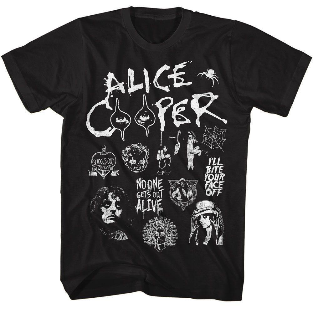 Alice Cooper Collage Black T Shirt